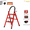 3 step red-ladder Upgraded, variant on 2/3/4/5-Step Ladder, Lightweight Folding Step Stool with Extra-Wide Anti-Slip Steps, 330 Lbs Capacity, Compact Space-Saving Design for Home, Kitchen.