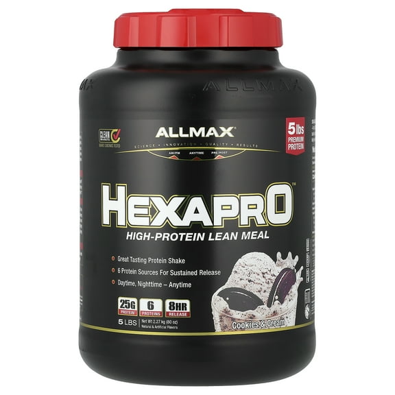 ALLMAX Hexapro™, High-Protein Lean Meal, Cookies & Cream, 5 lbs (2.27 kg)