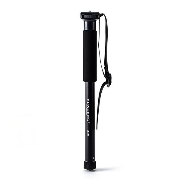 Monopie YUNTENG YT-218 Monopie portátil para fotografía, aleación de aluminio, montaje con tornillo de 1/4 de pulgada, 37-152 cm, altura ajustable máx. Carga 1,5 kg para el teléfono inteligente con cá