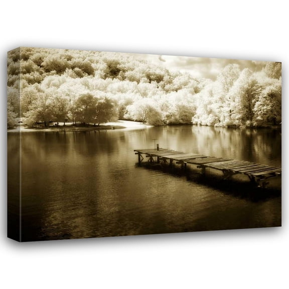 Alan Hausenflock 24x19 Gallery Wrapped Canvas Wall Art Titled - Mint Springs Lake IV