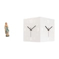 thumbnail image 1 of Escultura de resina de María, decoración de escritorio, reloj de pared de esquina de metal de doble cara, moderno, cuadrado, silencioso, par, 1 of 8