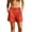 Red, variant on Sheghy Womens Shorts 100%Cotton Women Casual High Waist Plus Size Non-Stretch Textured Ruched Shorts with Button Drawstring & Pockets Beige M