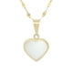 thumbnail image 1 of Cadena Gargantilla Dije Corazón Abulón 1 cm Oro Sólido 10k, 1 of 7