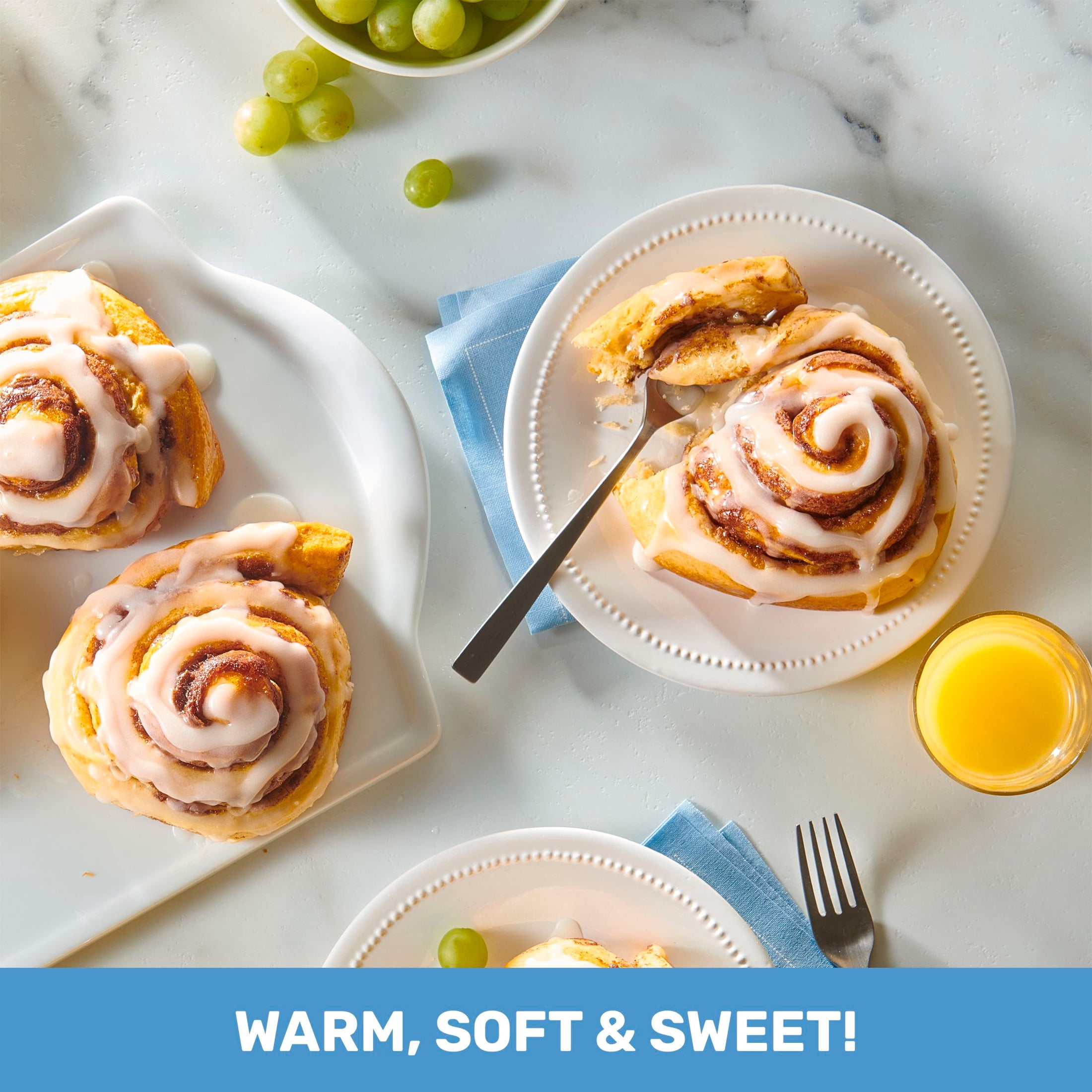 Pillsbury Flaky Grands! Cinnamon Rolls with Cinnabon Cinnamon and Original Icing, 5 Rolls