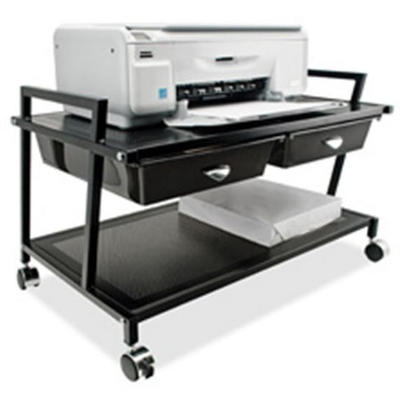 Vertiflex Products VRTVF95530 Underdesk Machine Stand- with Drawer-25.25 in. x 15.75 in. x 15.75 in.-BK