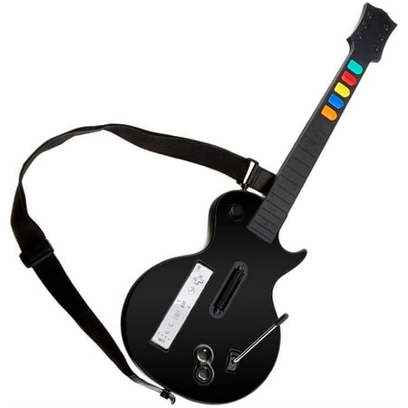 NBCP Wireless Guitar Controller for Nintendo Wii, Compatible with Guitar Hero and Rock Band Games,Black color