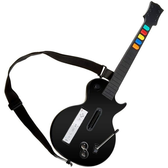 NBCP Wireless Gaming Guitar Controller, White – Compatible with Nintendo Wii, Guitar Hero & Rock Band Games