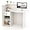 White, variant on Reception Desk, Retail Checkout Counter with Lockable Drawer and Open Shelves, Wooden Front Desk Reception Counter, Desktop & Counter for Store Office Lobby Salon