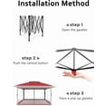 thumbnail image 4 of EastVita Red Tent 13x13, Pop Up Gazebo Tent Easy Setup with 4 Sand Bags for Backyard Garden Patio,Mosquito Netting & Height Adjustable, 4 of 5