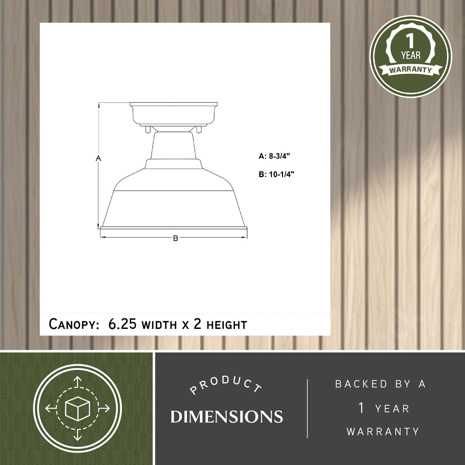 Cody Oil Rubbed Bronze and Light Gold Farmhouse Outdoor Flush Mount Ceiling Light