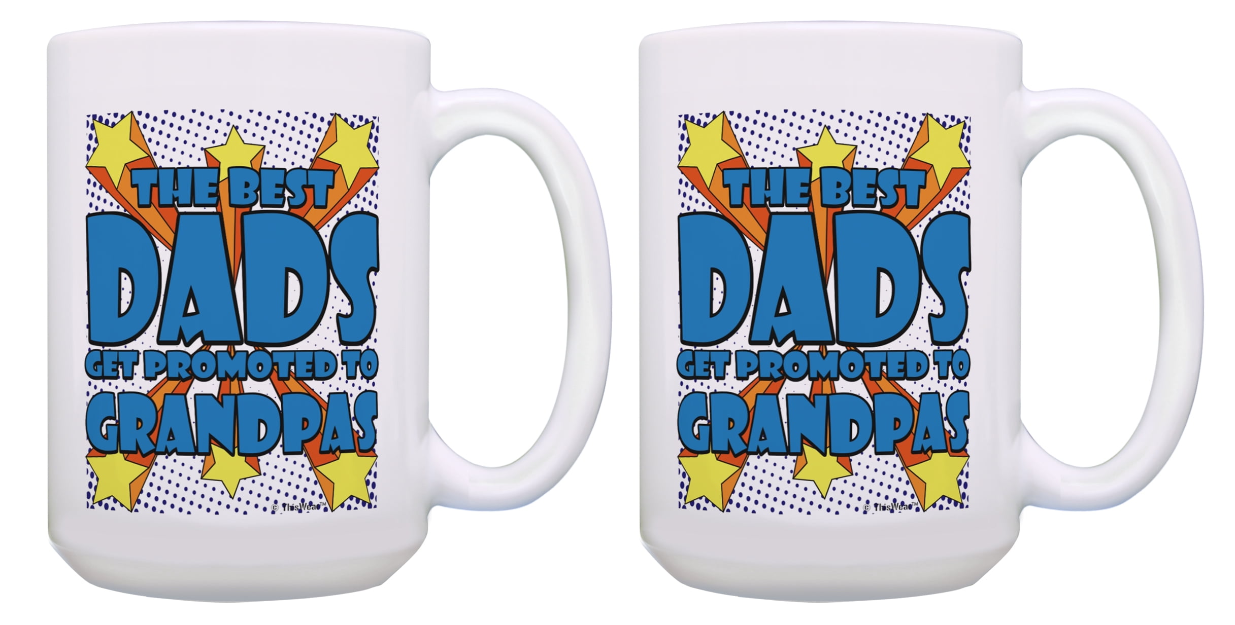 ThisWear New Grandpa Mug Set The Best Dads Get Promoted to Grandpas Pop
