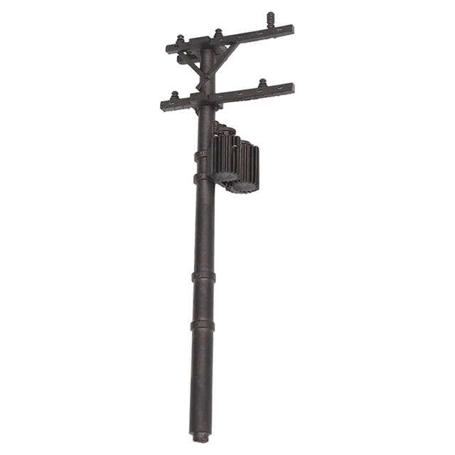 Modelo de poste telefónico a escala 1/64, decoración de mesa de arena realista, escena de diorama, Negro