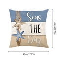 thumbnail image 3 of PEONAVET Summer Letters Pillow Set Scallop Printing Sofa Window Cushion Set Living Room Bedroom Cushions, 3 of 5