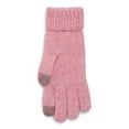 thumbnail image 2 of Time and Tru Women's Tech Touch Cable Knit Gloves, One Size Fits Most, Pink Pottery Heather, 2 of 3