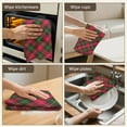 thumbnail image 6 of Christmas Kitchen Towels Set of 2-Tree & Plaid & Snowflakes Leaf Printed Tea Towels(18x26 inch)-Absorbent Cotton Home Decor for Christmas,Housewarming Gifts., 6 of 7