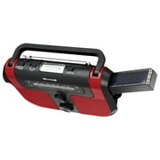 Weather-X WR383R Weather Band AM/FM Radio with LED Flashlight and Solar Charging