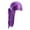 004_Purple, variant on Durag for Women and Men Foldable Color Head Wrap Turban Slouchy Pirate Cap Bandana Hat White