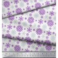 thumbnail image 3 of Soimoi Tissu Voile de Coton Flocon de Neige Imprimé Artistique 1 Yard 42 Pouces de Large, 3 of 3