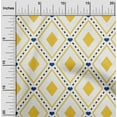 thumbnail image 2 of oneOone Cotton Poplin Yellow Fabric Check Sewing Material Print Fabric By The Yard 56 Inch Wide, 2 of 4