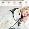 thumbnail image 3 of COMIO  Penguin Throw Blanket Kawaii Animal Blanket for Kids Boys Girls Black White Penguin Sherpa Blanket Blue Iceberg Antarctica Winter Flannel Blanket for Bed Sofa Couch, 3 of 6