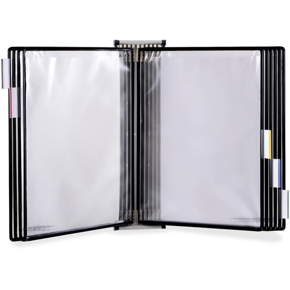 Djois® Antimicrobial Wall Mount Reference System, Letter-Size, Black (WA271)