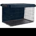 thumbnail image 7 of Dog Crate Cover with All-Side Opening, Breathable Mesh Windows, Light-Reducing Design for 42" x 28" x 30" Wire Kennel, Navy, 7 of 7