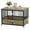 Greige, variant on Craftian 38" Dog Crate Furniture with Double-Doors, Wooden Indoor Dog Kennel,Dog Cage for Indoor - Rustic Brown