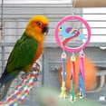 thumbnail image 4 of Colgante de cuerda de pez de madera Ticfox para pájaros columpio colgante masticar morder jugar, 4 of 14