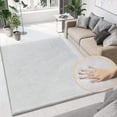 thumbnail image 3 of Latepis Faux Fur Rug 6x9, Rabbit fur Rug for Living Room, Fluffy Washable Faux fox fur Rug for Bedroom, Nursery, Teen Bedroom Decor, Grey Sheepskin Furry Rug, Rectangle, 3 of 9