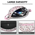 thumbnail image 4 of Fanny Pack Pink Christmas Tree Pattern Waist Pack Bag,Running Cross Bag,Waterproof Large Fanny Packs for Women Men for Travel Running Hiking Cycling, 4 of 6