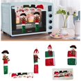 thumbnail image 4 of Yuarrent Manija de puerta de Navidad, 3 uds., mangas con patrón de muñeco de nieve navideño, fundas protectoras lavables, accesorios para Kits de decoración para fiestas Tipo 1, 4 of 6