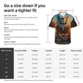 thumbnail image 6 of Lsque Prairie Meditating Lion pattern Hawaiian Shirt for Men, Unisex Summer Beach Casual Short Sleeve Button Down Shirts-X-Large, 6 of 9