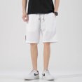 thumbnail image 2 of Pantalones cortos blancos para hombre 2024, de verano, transpirables, de color liso, para correr, 2 of 5