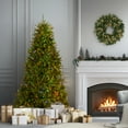 thumbnail image 3 of National Tree Company 6.5 ft Pre-Lit Dunhill Fir Artificial Christmas Tree, 600 LED Lights, 1,838 Tips, PowerConnect, Foot Pedal, 10 Light Functions, Includes Stand, Green, 3 of 9