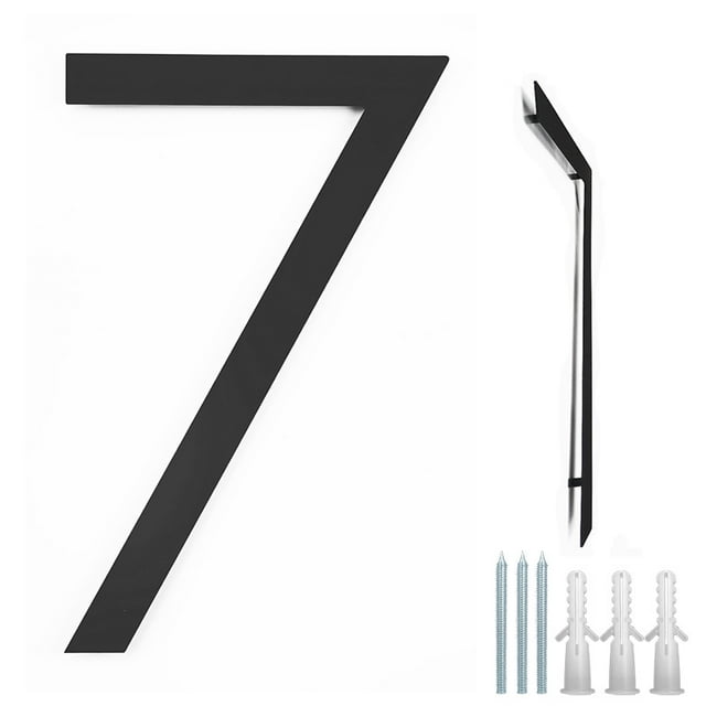 12 Inch Stainless Steel Floating Large House Number 0-9 for Outside Modern Floating Address House Numbers with Nail Kit