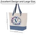 thumbnail image 2 of HIFA Initial Tote Bag for Women, Personalized Canvas Tote Bag - Two-Tone, Zipper Closure, Inner Pocket, Organic Cotton, Sturdy Multipurpose Shoulder Bag Suitable for Shopping, Grocery, Beach, Travel, 2 of 9