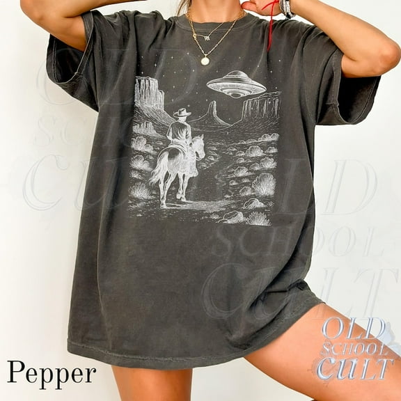 Cowboy Western 90s Vintage Style Tshirt, Retro Y2k Western Ufo Shirt, Cowboys Lovers Shirt, Rodeo Western Howdy Shirt