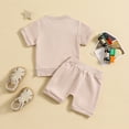 thumbnail image 5 of NIEWTR Toddler Boy Clothes Baby Summer Outfit Short Sleeve T-Shirt Tops Cartoon Print Casual Elastic Shorts 2Pcs Se For 18-24 Months 2t 3t 4t 5t 6t Summer Pjs kids,3-6 Months, 5 of 7