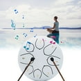 thumbnail image 6 of Outdoor Rain Drum - 11.4cm Steel Tongue Drum with 8 Tones, Drumsticks, and Music Book - Perfect Handpan for Garden Meditation and Relaxation - Mini Healing Percussion Instrument, 6 of 6