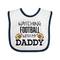 Inktastic Watching Football with My Daddy Boys or Girls Baby Bib
