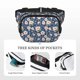 thumbnail image 5 of Fotbe Flower Cangurera Cuadrada con Estampado de Doble Capa, Bolsa de Cintura Ajustable Mini para Hombres y Mujeres, 5 of 9