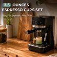 thumbnail image 4 of Unique Bargains 2.5oz Ceramic Espresso Cups with Wooden Handle Porcelain Espresso Shot Cups Set of 2 Demitasse Cups for Coffee or Tea Earthy Color, 4 of 7