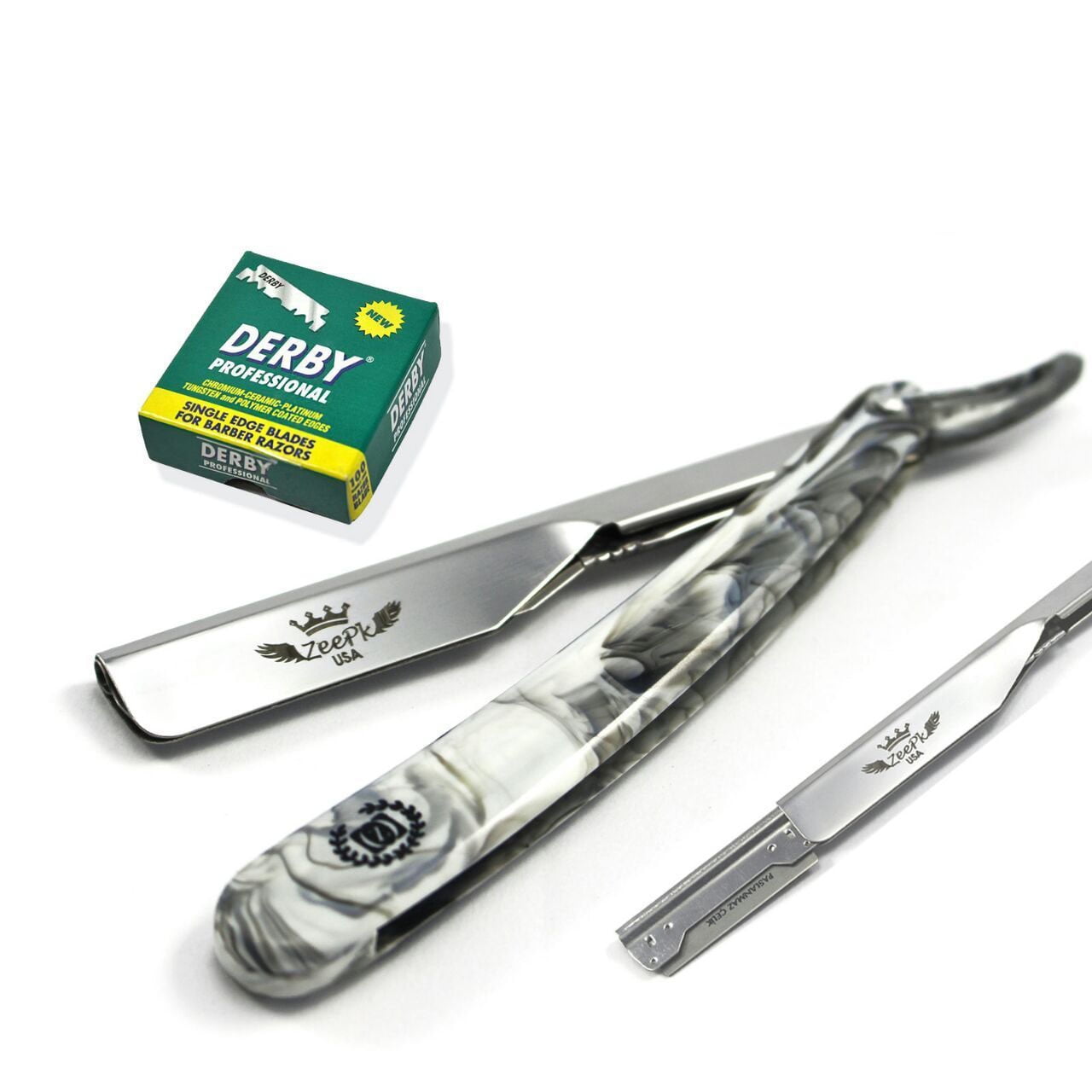 Beard Cut Throat (Shavette) Barber Salon Straight Shaving Razor 100 Derby Blades