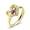 Stainless Steel/Gold, variant on Stainless Steel Fashion Ring AAA Zirconia Women Heart B456-Stainless Steel/Black-9