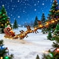 thumbnail image 4 of Elainilye Santa Claus Pulling Sleigh Christmas Decoration, Festive Scene Set for Home Tabletop Display and Holiday Decor, 4 of 7