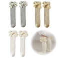 thumbnail image 1 of Laklulu Calcetines hasta la rodilla para niñas pequeñas Medias para niños pequeños Calcetines hasta la rodilla Calcetines de vestir para niñas pequeñas Medias tejidas para bebés Calcetines de algodón, 1 of 5
