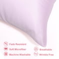 thumbnail image 3 of Unique Bargains Set of 4 Silky Satin Pillowcases Pillow Cover Lavender Gray Travel, 3 of 8