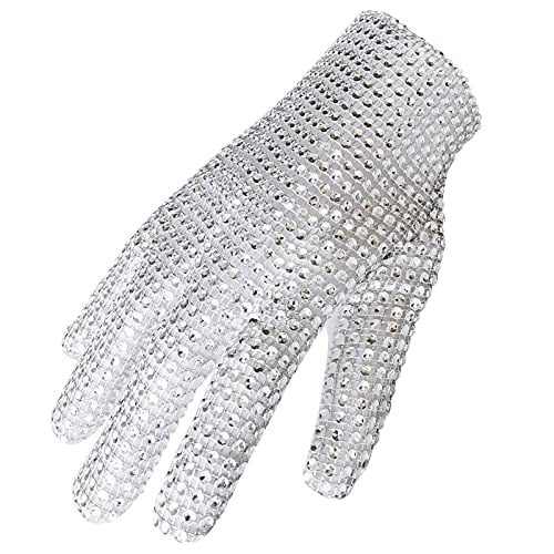 BOMJJOR Michael Rhinestone Kid Glove Billie Jean Jackson Glove Rock Gift Ultimate Collection (Right hand glove)