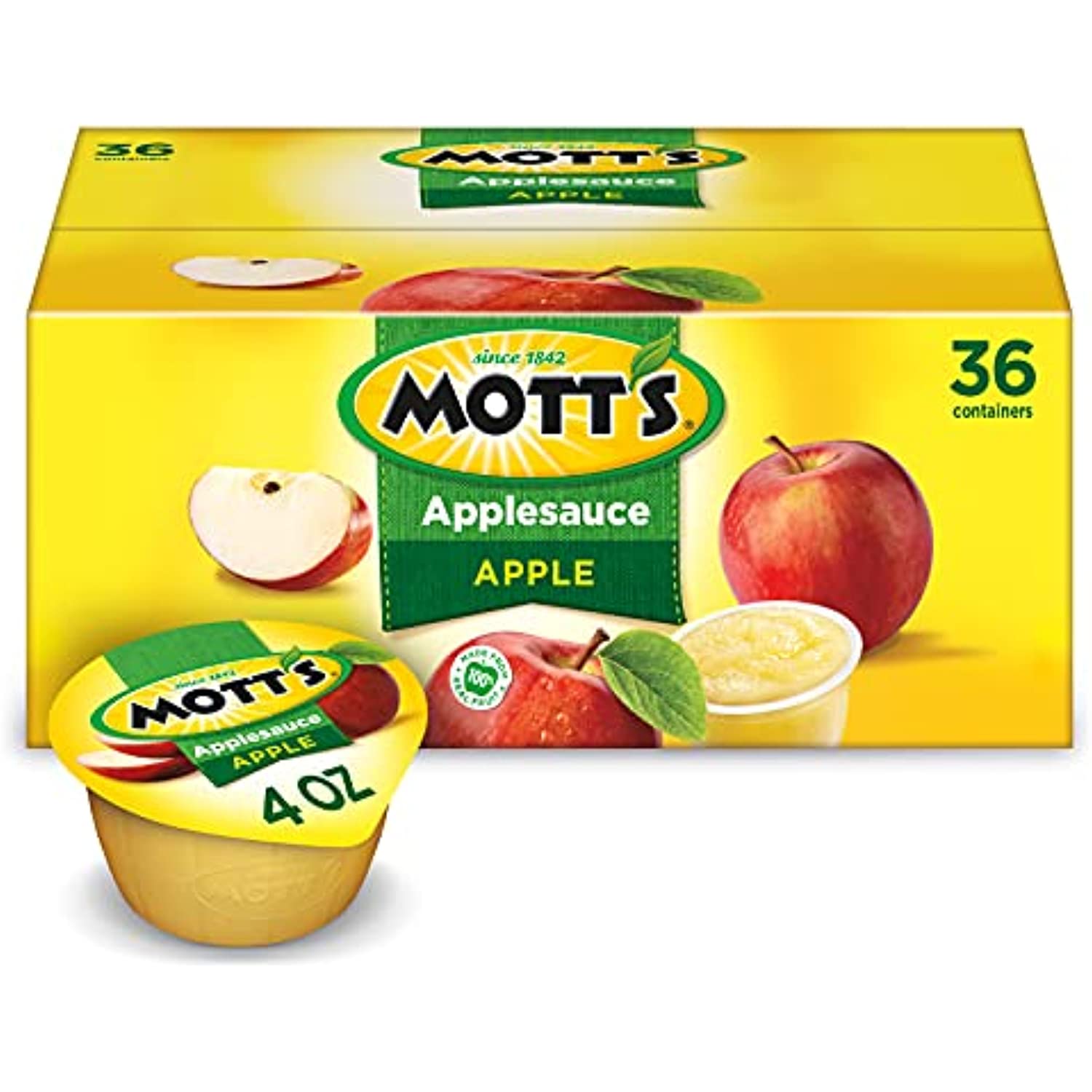 Motts Applesauce, 4 Ounce Cup, 36 Count