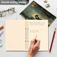 thumbnail image 5 of WOBOGO Date Rain Notebook College Horizontal Grid Paper Ink Spill Resistant Water Resistant Cover 8.3x5.7x0.4in, 5 of 8